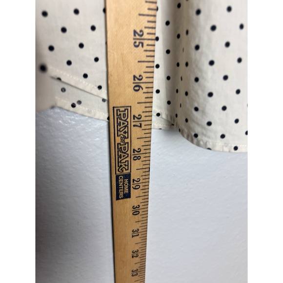 LRL Lauren Ralph Lauren Womens Sz M Cotton Button Up Long Sleeve Shirt Polka Dot - Picture 9 of 9